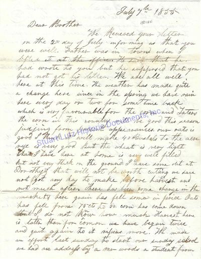 A Pennsylvania Letter Mentioning The Infamous Know-Nothings: Joseph Sniveley Still Continues The Irish BusinessThe Know Nothings Had A Great Meeting In Town About Two Weeks Since