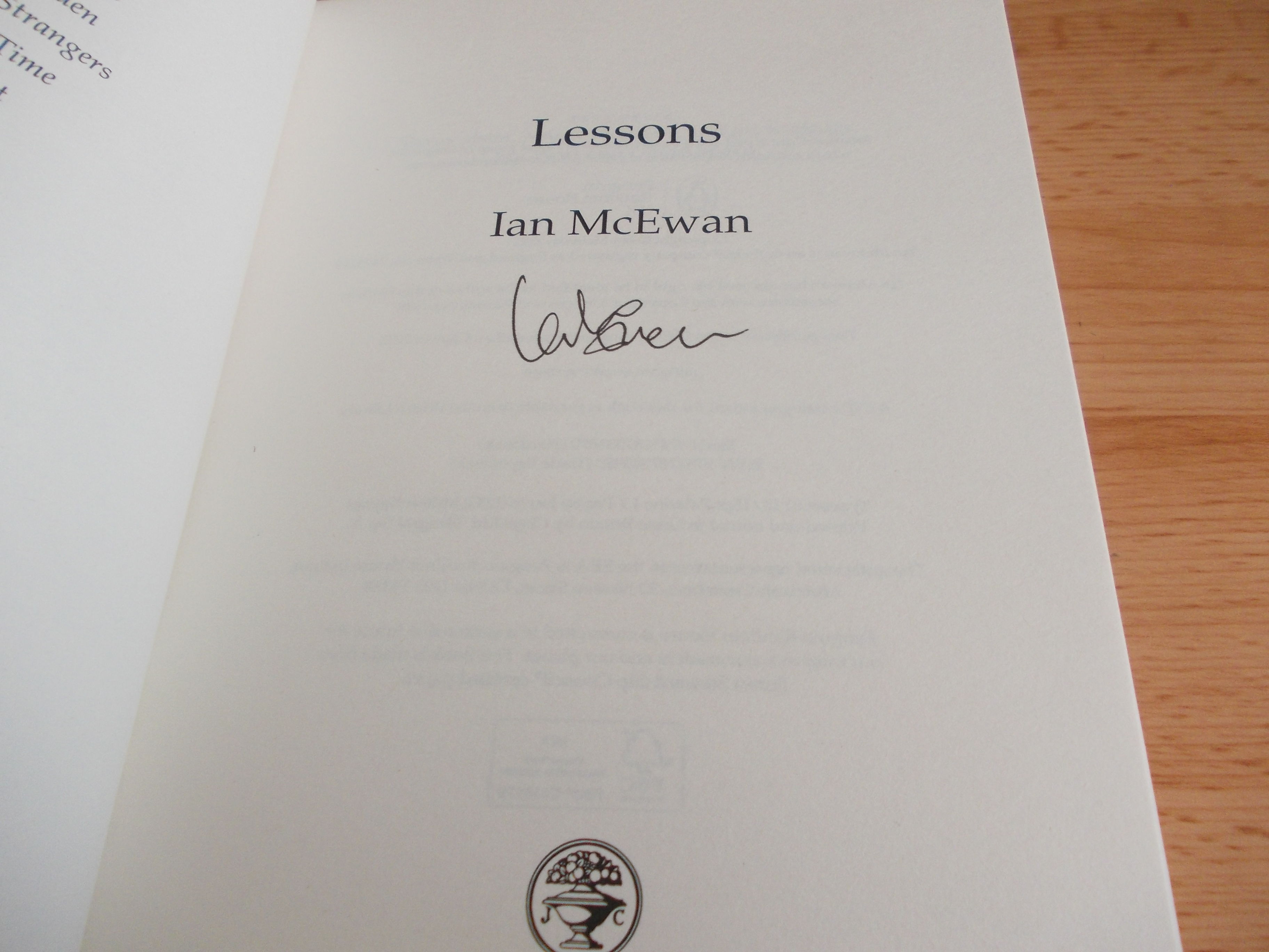 BIBLIO | Lessons by Ian McEwan | | 2022 | Jonathan Cape | 2928377082260
