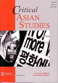 image of Critical Asian Studies - Volume 35, Number 1, March 2003
