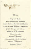 Grand Hotel Vienne, Menu
