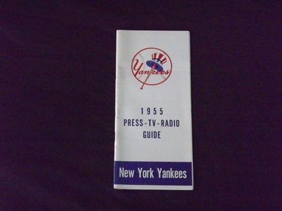 New York Yankees 1955 Press TV Radio Guide.