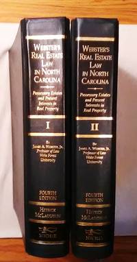 cover of Webster's Real Estate Law in North Carolina - 2 vols.