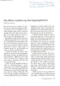 Om Ribes vandtårn og dets bygningshistorie.