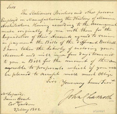 Autograph letter signed to Mr. Lepard