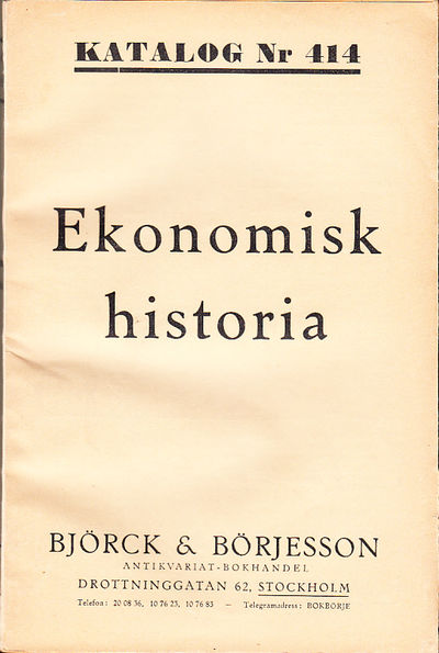 Katalog nr 414. Ekonomisk historia. [6415 nr].