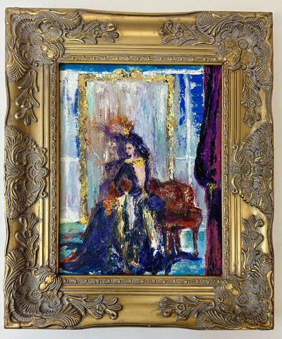 ORIGINAL PAINTING "BONSOIR MONSIEUR TOULOUSE" ACRYLIC ON CANVAS [Signed]