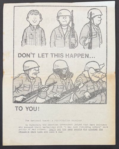 To our cousins in the Guard / Don't let this happen... to you! [handbill distributed by activists to National Guardsmen]