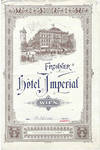 Frohner's Hotel Imperial, Wien. am 24 Januar, 1900