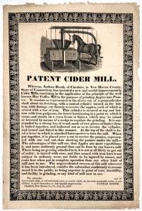 Patent Cider Mill - Woodcut of Horse Powered Cider Mill