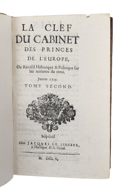 La Clef du Cabinet des princes de l'Europe, ou Recuëil historique & politique sur les matieres du tems. Vols. 1-18, 20-30, 32-38 (+) Supplement de la clef ou journal historique sur les matieres du tems. vol. 1-2. - [LUXEMBOURG'S FIRST NEWSPAPER] (photo 3)
