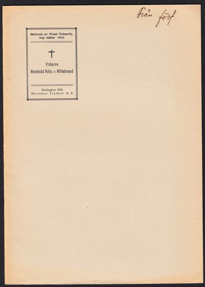 Friherre Reinhold Felix v. Willebrand [=…