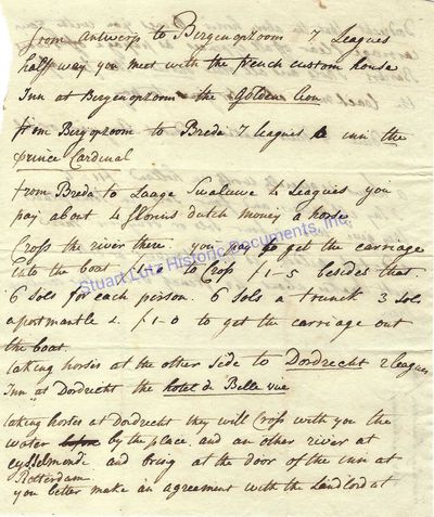 Directions From Belgium To The Netherlands In The 19th Century