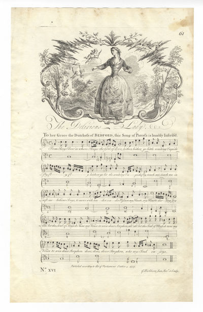The Delirious Lady. Plate 61 from George Bickham's The Musical Entertainer