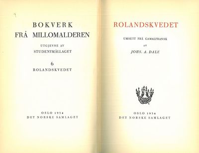 Umsett frå gamalfransk av Johs. A. Dale.