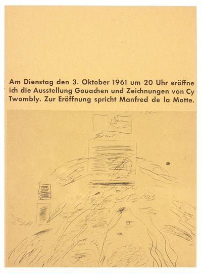 Ausstellung Gouachen und Zeichnungen von Cy Twombly (Announcement)
