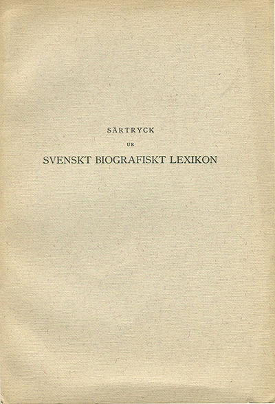 Gustaf Magnus Elgenstierna. Särtryck ur Svenskt…