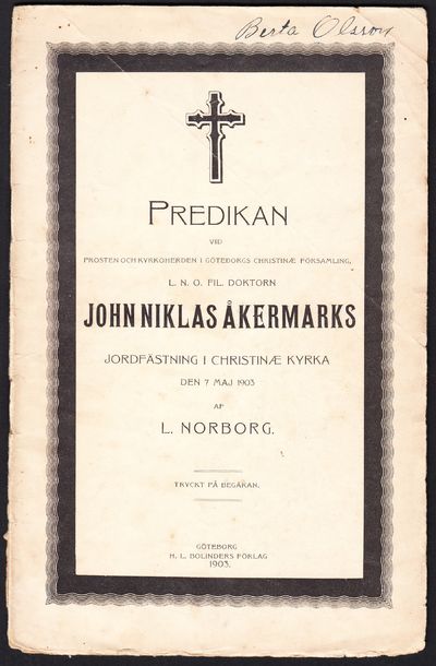 Predikan vid prosten och kyrkoherden i Göteborgs…