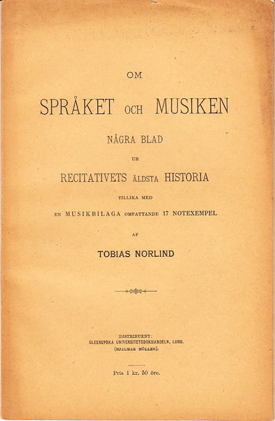 Om språket och musiken. Några blad ur…