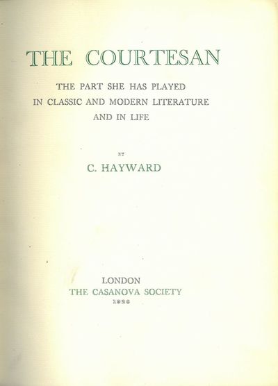 The courtesan. The part she has played in classic…