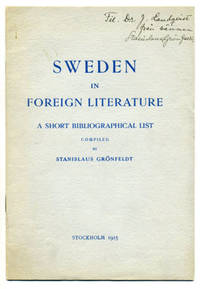 Sweden in foreign literature. Reprinted from:…