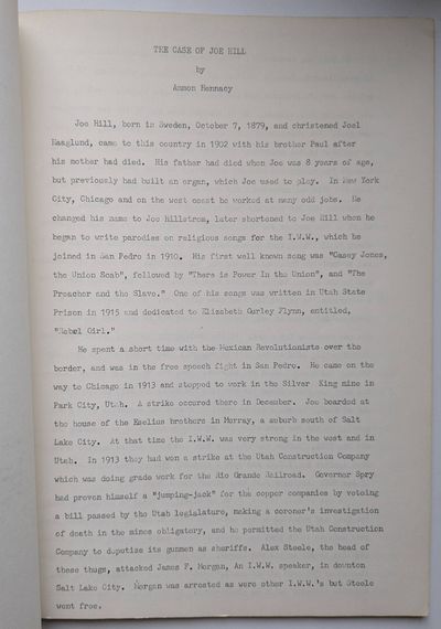 The Joe Hill Memorial Committee...; (photo 3)