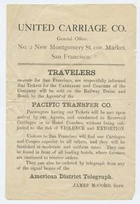 image of United Carriage Co. sales handbill