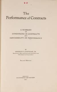 The Performance of Contracts: A Summary of Conditions in Contracts..