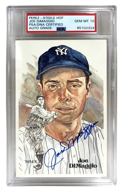 Signed Perez-Steele Joe DiMaggio Postcard