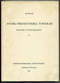 Svensk förindustriell typografi. Metodstudier och…