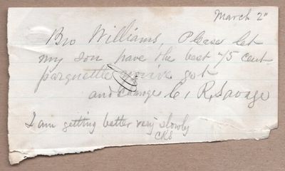 Two Autograph Notes Signed (ANS) by...
