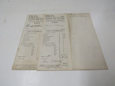 Two Search and Seizure Warrants. NH Sullivan County 1899, 1902