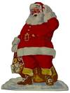 Circa 1950 Vintage Die-Cut Lithographed Santa Claus Promotional Ornament for First Federal Savings of Rochester, New York's Christmas Club