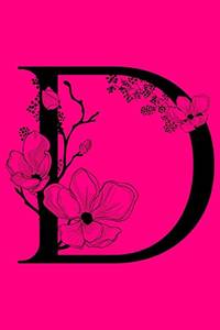 D: Monogram Initial Letter Notebook