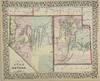 County Map of Utah and Nevada