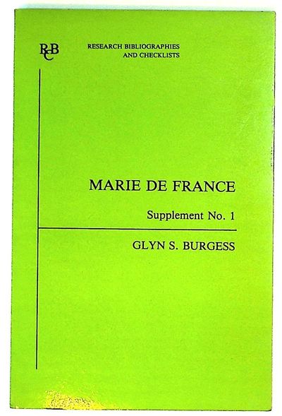 Marie de France: an Analytical Biblipgraphy. Supplement No. 1