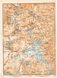 Baedeker Map of The Yellowstone National Park