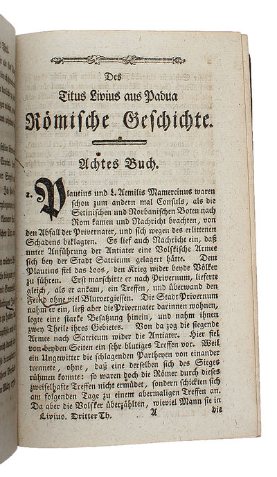 Des Titus Livius aus Padua Römische Geschichte. 8 parts. (photo 4)