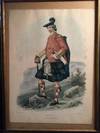 L. Dickinson Hand Colored Lithograph "Ulric" Scottish Highland Clan