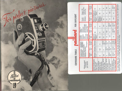 INSTRUCTIONS FOR THE USE OF THE PAILLARD L8 CINE…