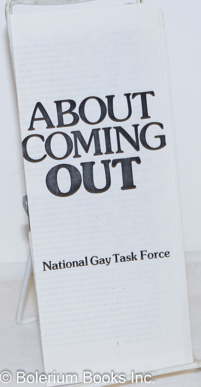 New York: National Gay Task Force, 1979. Eight-panel folded brochure, 3.5x8.5 inches, white paper, p...