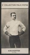 Photographie de la collection Félix Potin (4 x 7,5 cm) représentant : Alphonse Kirchhoffer, escrimeur. Début XXe. Vers 1900.