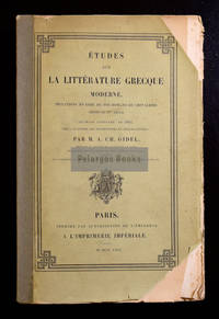 Études sur la littérature grecque moderne