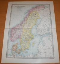 Map of Sweden, Norway, Denmark and the Baltic - Sheet 39 disbound from the 1890 'The Library...