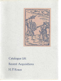 Catalog 181, Recent Acquisitions