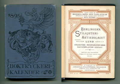 Boktryckeri-kalender 1895. Tredje årgången. Under…