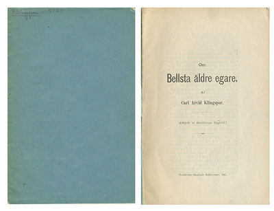 Om Bellsta äldre egare. (Aftryck ur Stockholms…