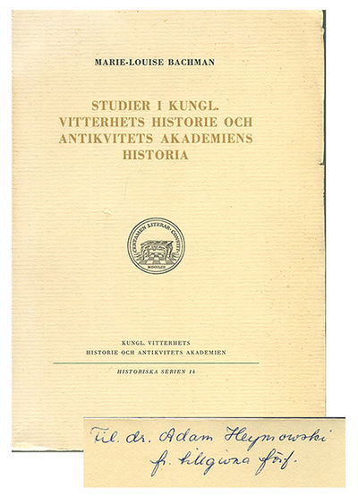 Studier i kungl. Vitterhets historie och…