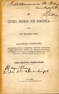 Om Göthes Herman och Dorothea såsom ett idylliskt…