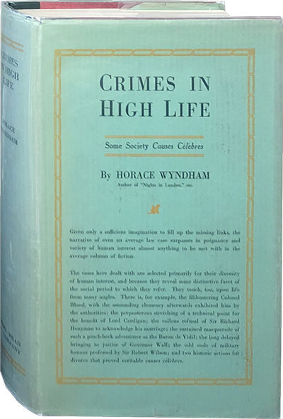 Crimes in High Life; Some Society Causes Celebres
