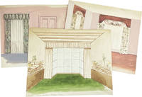Collection of Three Watercolor Interior Design Maquettes for Mrs. Leon Jones of Atlanta, Georgia